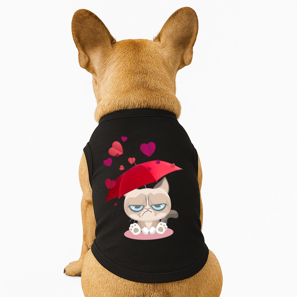 Grump Cat Valentines Day Doggie Tank