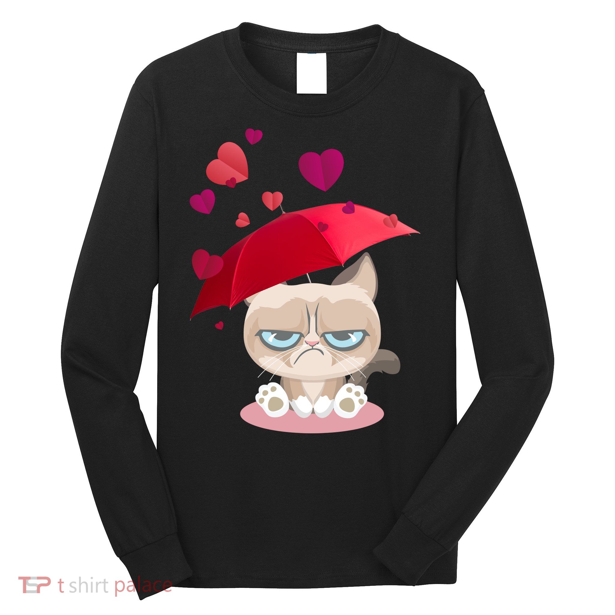 Grump Cat Valentines Day Long Sleeve Shirt