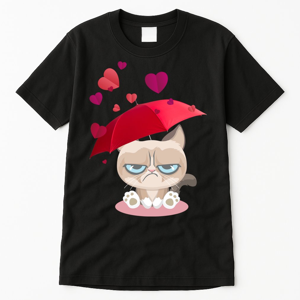 Grump Cat Valentines Day Tall T-Shirt