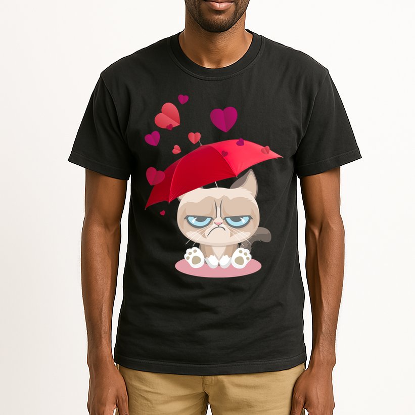 Grump Cat Valentines Day Tall T-Shirt