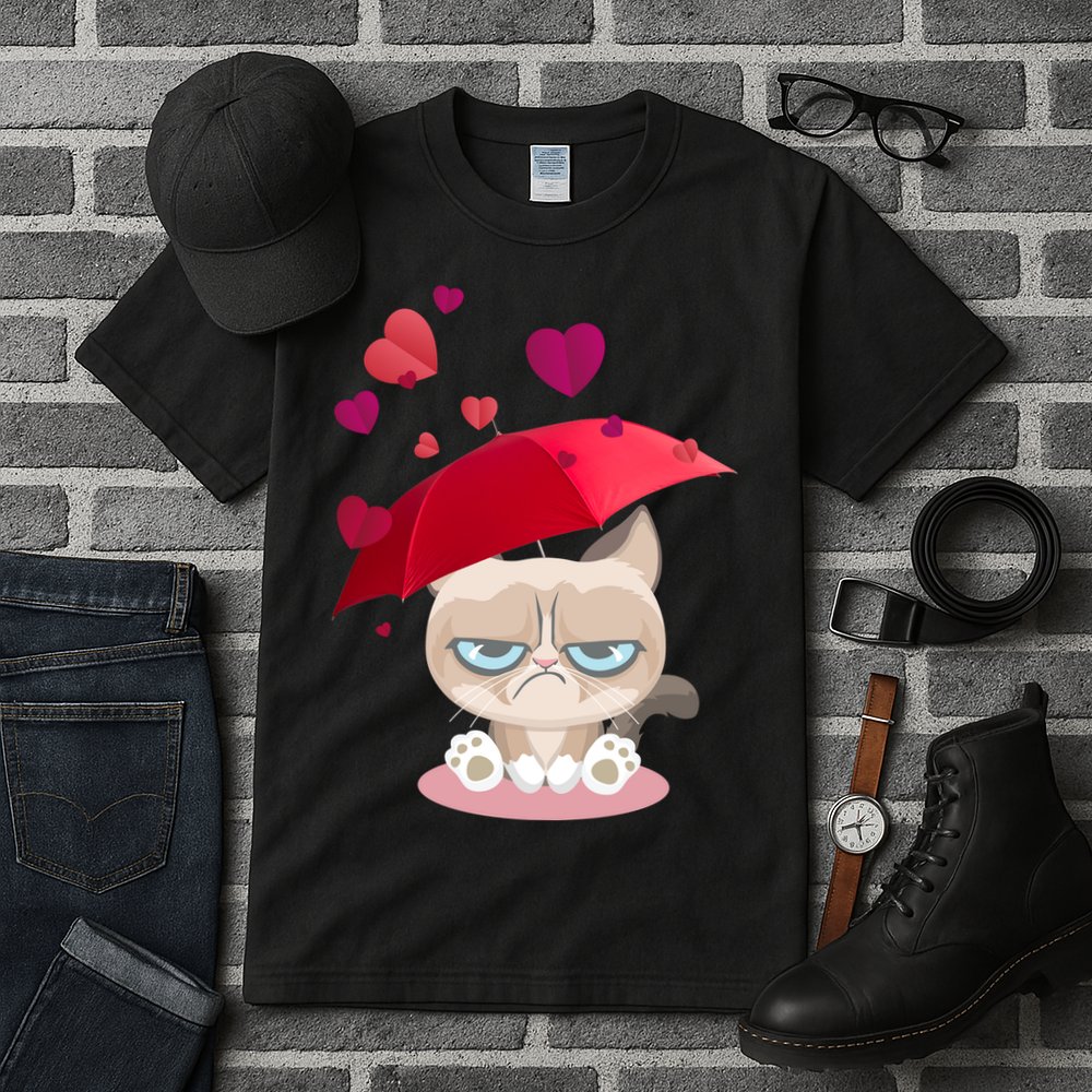 Grump Cat Valentines Day Tall T-Shirt