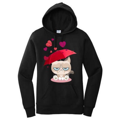 Grump Cat Valentines Day Women's Pullover Hoodie