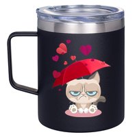 Grump Cat Valentines Day 12oz Stainless Steel Coffee Mug