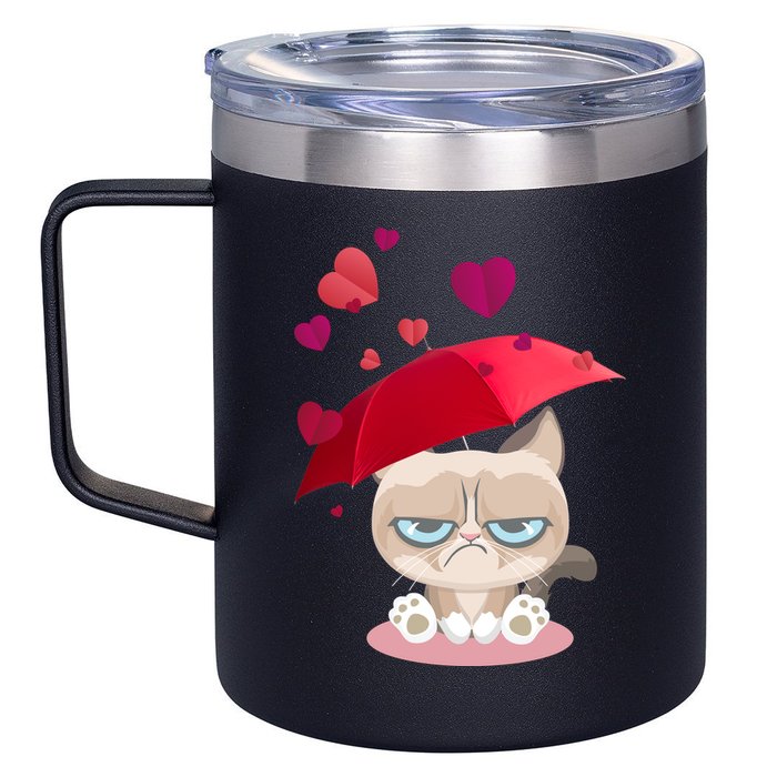 Grump Cat Valentines Day 12oz Stainless Steel Coffee Mug
