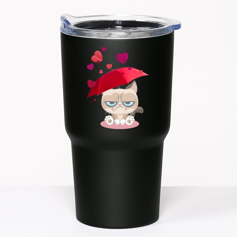 Grump Cat Valentines Day Tumbler