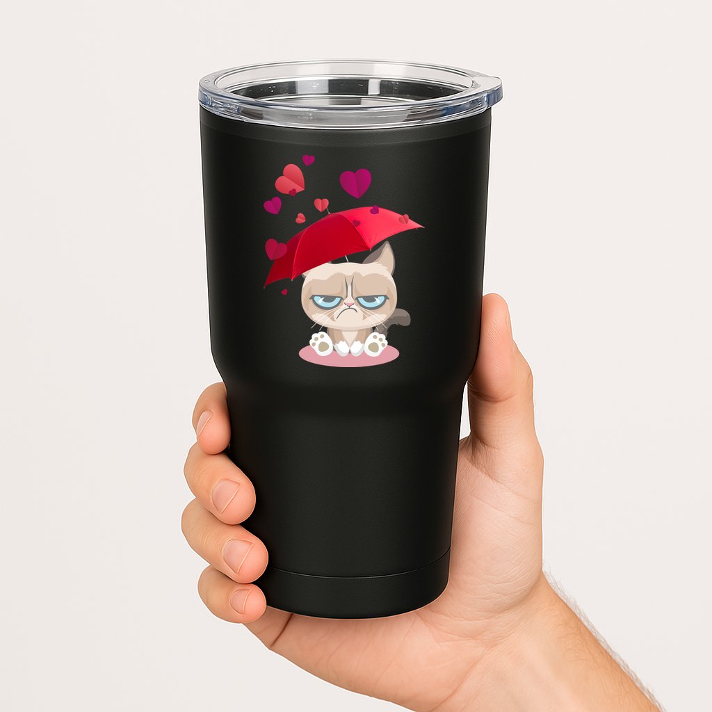 Grump Cat Valentines Day Tumbler