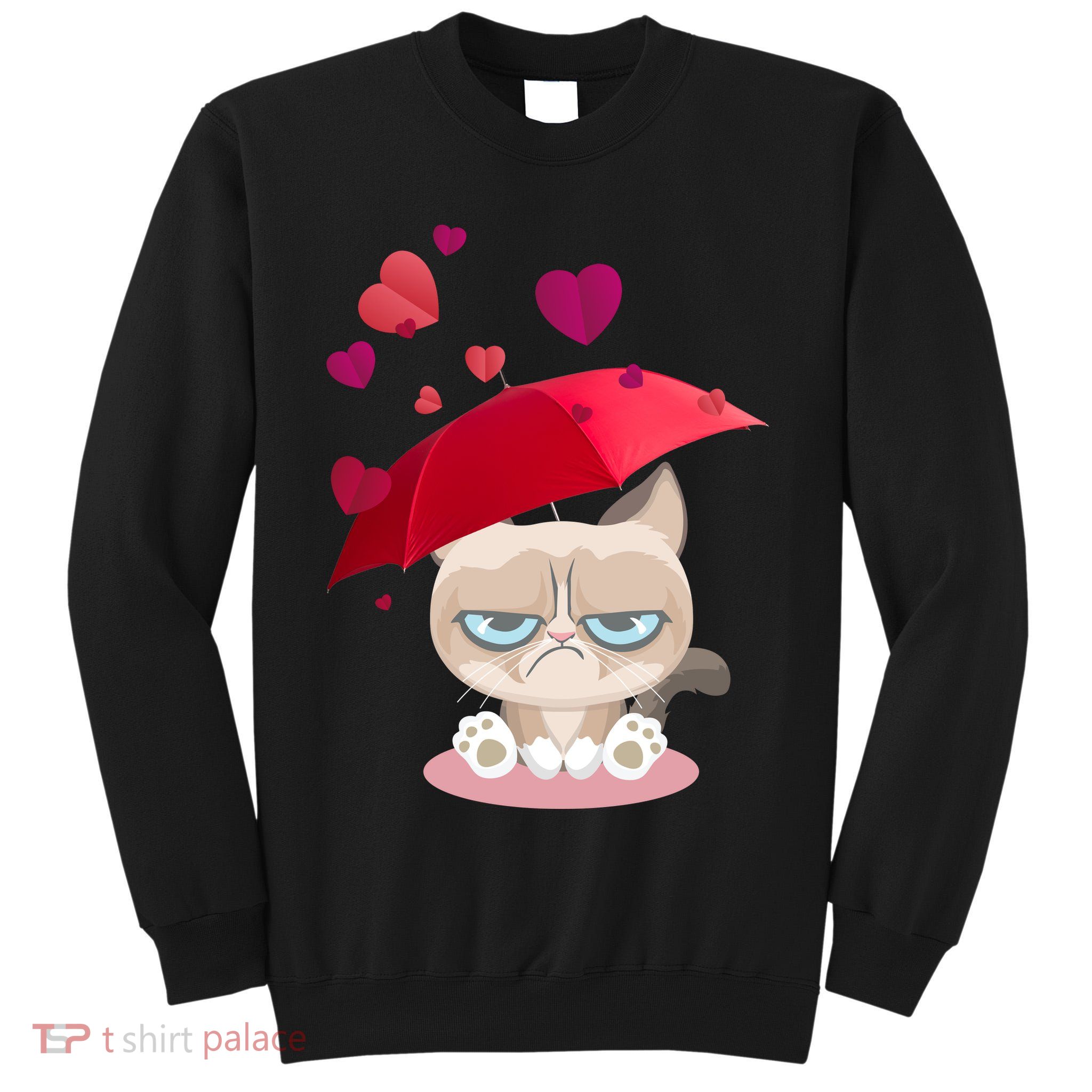 Grump Cat Valentines Day Tall Sweatshirt