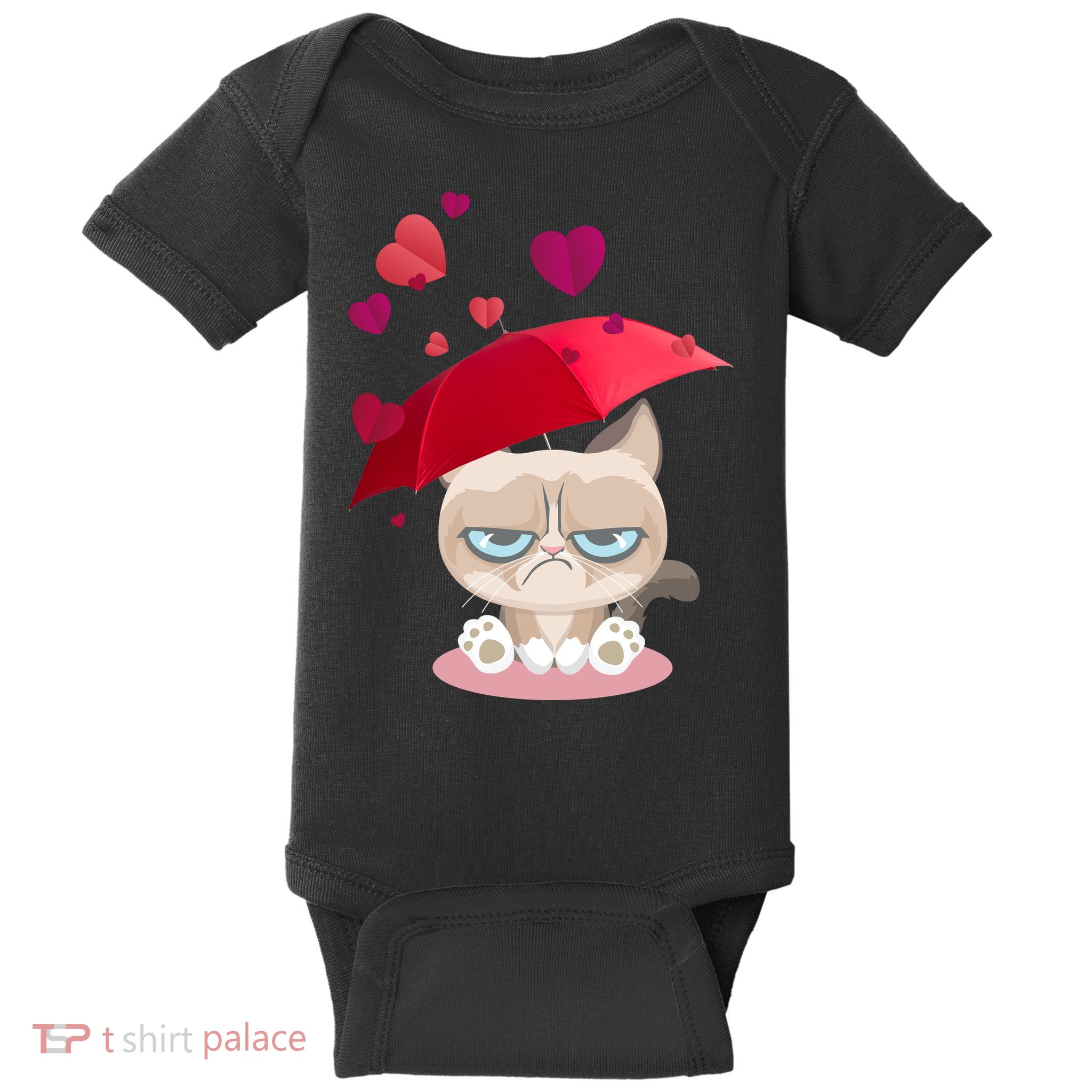 Grump Cat Valentines Day Baby Bodysuit