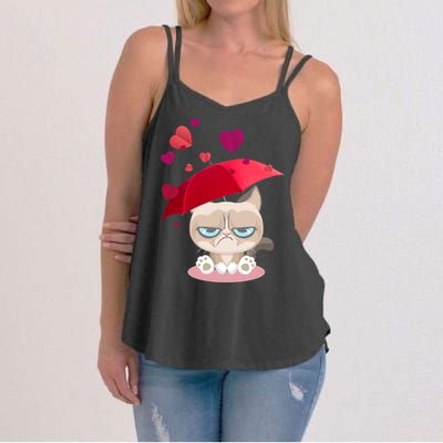 Grump Cat Valentines Day Women's Strappy Tank
