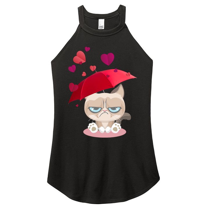 Grump Cat Valentines Day Women's Perfect Tri Rocker Tank