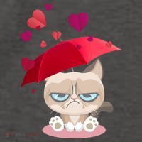Grump Cat Valentines Day Vector Backpack