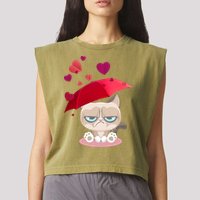 Grump Cat Valentines Day Garment-Dyed Women's Muscle Tee