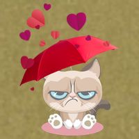 Grump Cat Valentines Day Garment-Dyed Women's Muscle Tee