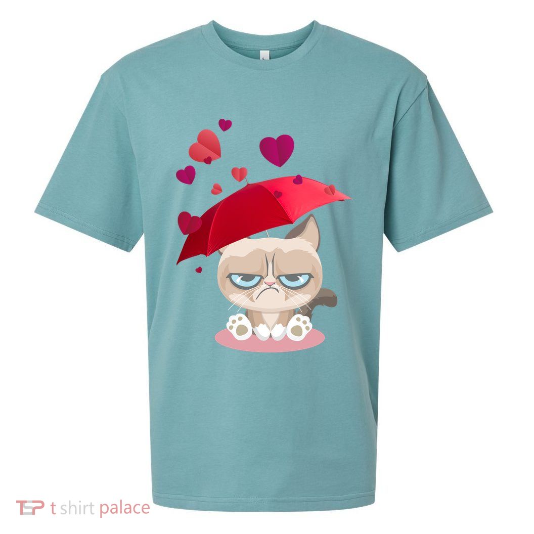 Grump Cat Valentines Day Sueded Cloud Jersey T-Shirt