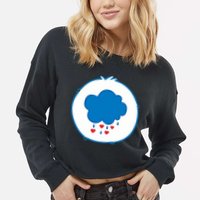 Grumpy Bear Costume Cropped Pullover Crew