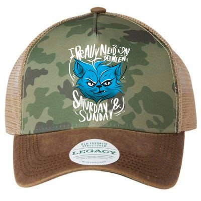 Grumpy Cat Weekend Funny Legacy Tie Dye Trucker Hat