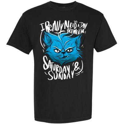 Grumpy Cat Weekend Funny Garment-Dyed Heavyweight T-Shirt