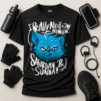 Grumpy Cat Weekend Funny Performance Shirt