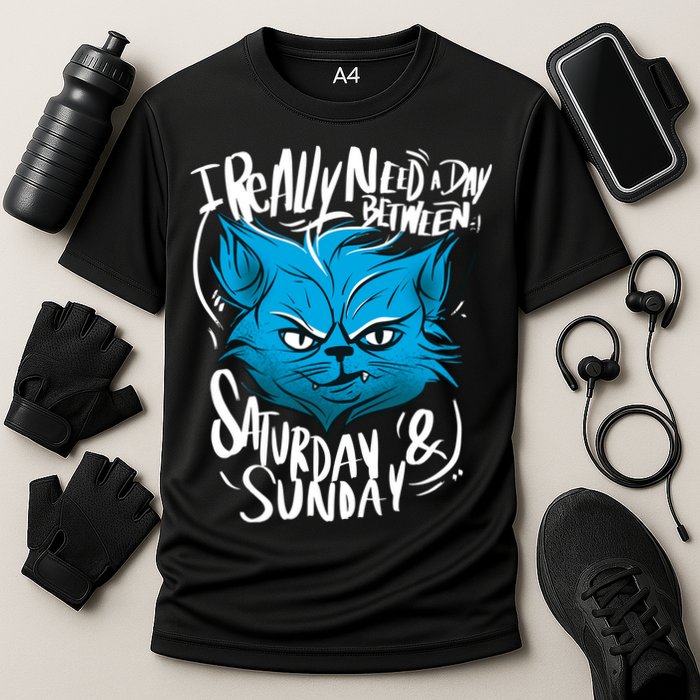 Grumpy Cat Weekend Funny Performance Shirt
