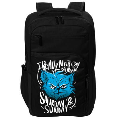 Grumpy Cat Weekend Funny Impact Tech Backpack