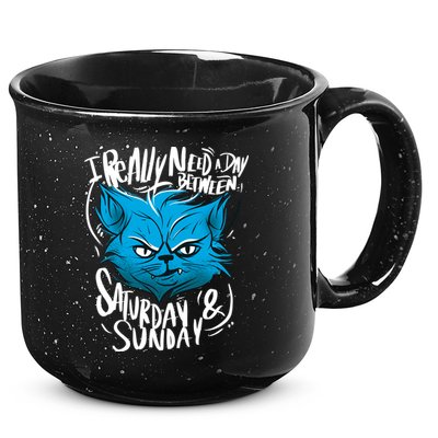 Grumpy Cat Weekend Funny 15oz Campfire Ceramic Mug