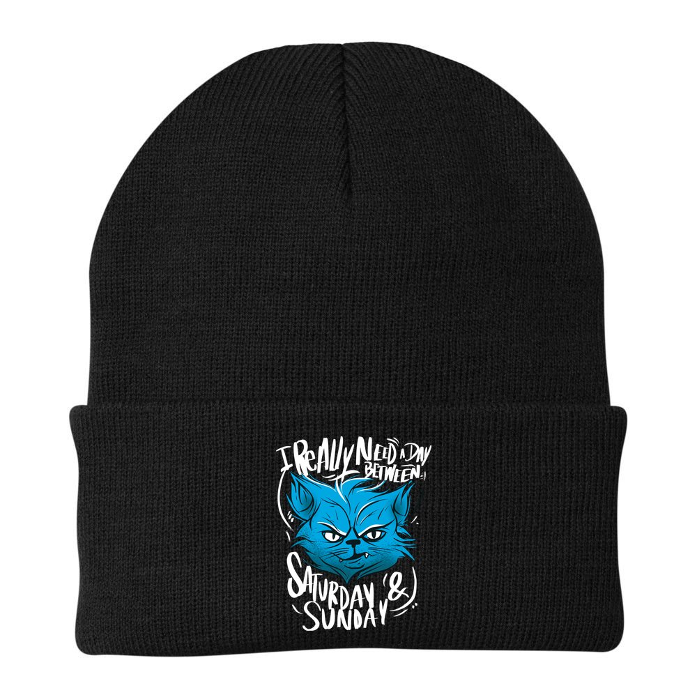 Grumpy Cat Weekend Funny Beanie