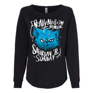 Grumpy Cat Weekend Funny Womens California Wash Sweatshirt