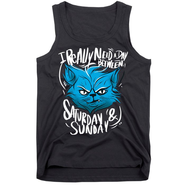 Grumpy Cat Weekend Funny Tank Top