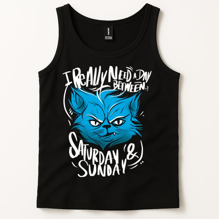 Grumpy Cat Weekend Funny Tank Top