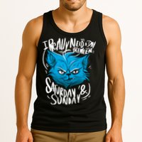Grumpy Cat Weekend Funny Tank Top
