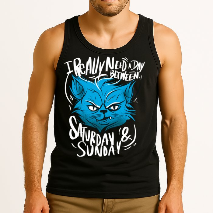 Grumpy Cat Weekend Funny Tank Top