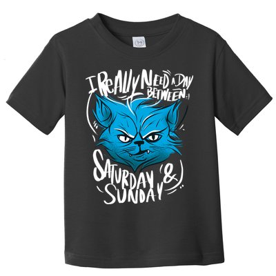 Grumpy Cat Weekend Funny Toddler T-Shirt