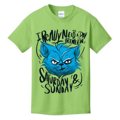 Grumpy Cat Weekend Funny Kids T-Shirt