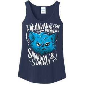 Grumpy Cat Weekend Funny Ladies Essential Tank