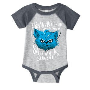 Grumpy Cat Weekend Funny Infant Baby Jersey Bodysuit