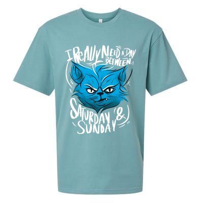 Grumpy Cat Weekend Funny Sueded Cloud Jersey T-Shirt