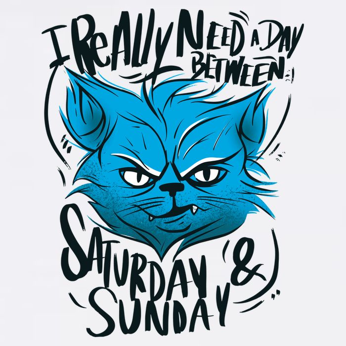 Grumpy Cat Weekend Funny Garment-Dyed Sweatshirt