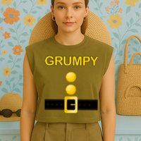 Grumpy Dwarf Costume Garment-Dyed Women's Muscle Tee