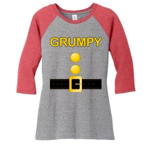 Grumpy Dwarf Costume Women's Tri-Blend 3/4-Sleeve Raglan Shirt