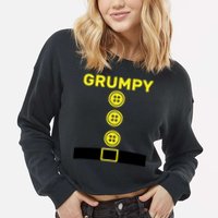 Grumpy Dwarf Halloween Costume  Cropped Pullover Crew