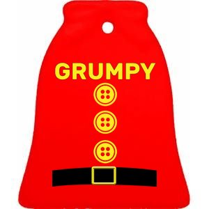 Grumpy Dwarf Halloween Costume  Ceramic Bell Ornament