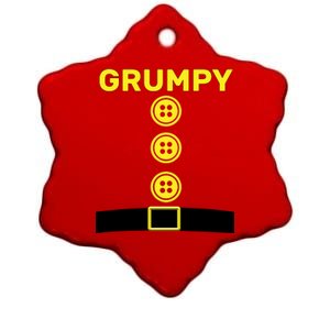 Grumpy Dwarf Halloween Costume  Ceramic Star Ornament