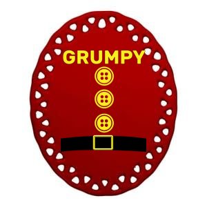 Grumpy Dwarf Halloween Costume  Ceramic Oval Ornament