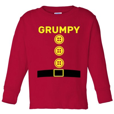 Grumpy Dwarf Halloween Costume  Toddler Long Sleeve Shirt