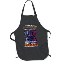 Grumpy Old Man Too Old To Fight Run I'll Just Shoot You Apron