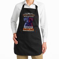 Grumpy Old Man Too Old To Fight Run I'll Just Shoot You Apron
