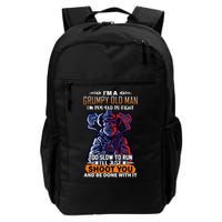 Grumpy Old Man Too Old To Fight Run I'll Just Shoot You Backpack