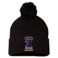 Grumpy Old Man Too Old To Fight Run I'll Just Shoot You Pom Pom 12in Knit Beanie