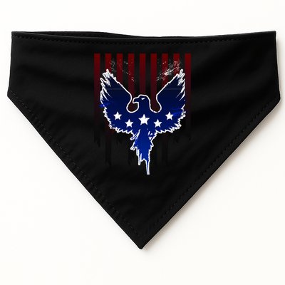 Grunge American Eagle USA Flag USA-Made Doggie Bandana