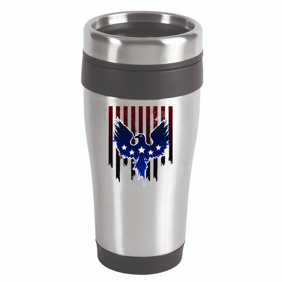 Grunge American Eagle USA Flag 16oz Travel Tumbler